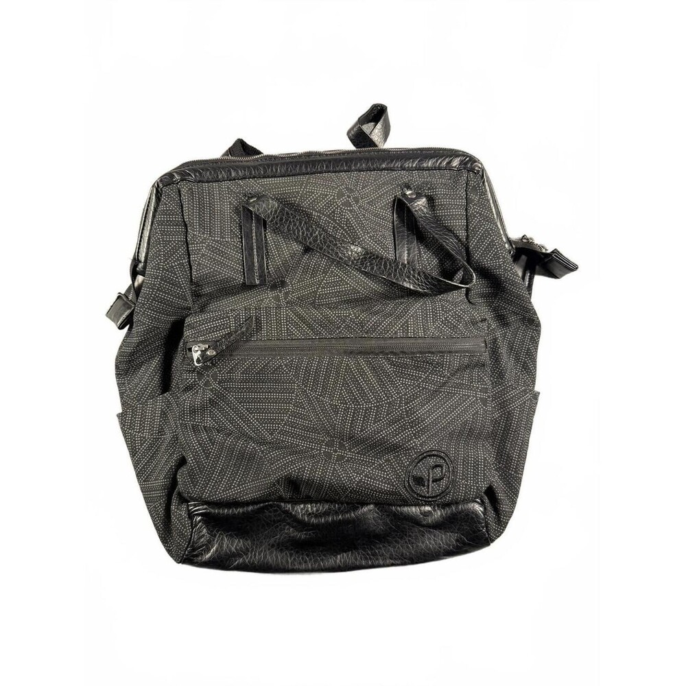 Pistil Convertible Backpack Tote Bag Black Gray Laptop Travel Shoulder Bag